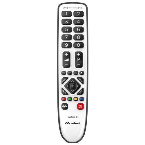 Telecomando tv Meliconi 806170 GUMBODY Pratico 2+ Silver e Black