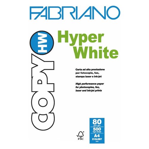 Fabriano Carta Hyper White A4 80 g 500 fogli