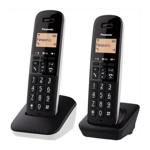 Cordless Panasonic KX TGB612JTW Twin Dect Black e White Black e White