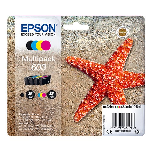 Set cartucce stampante Epson C13T03U64020 Multipack 603