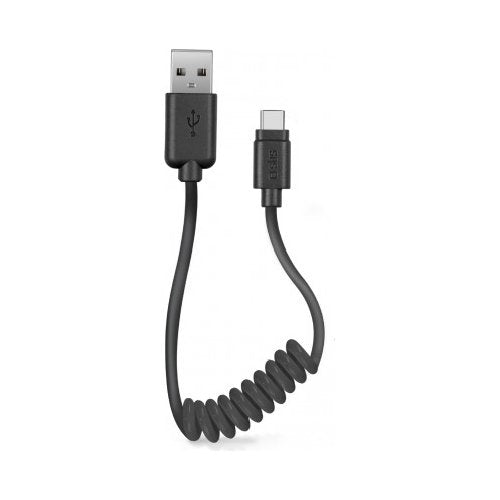 Cavo USB C Sbs TECABLETYPCSK Spiralato Black Black