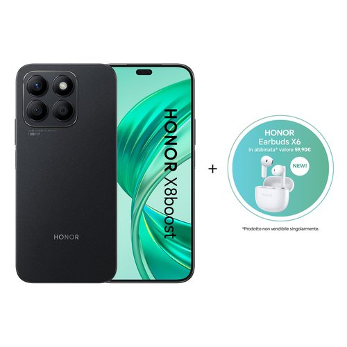 Smartphone Honor X8 BOOST + Earbuds X6 Midnight black