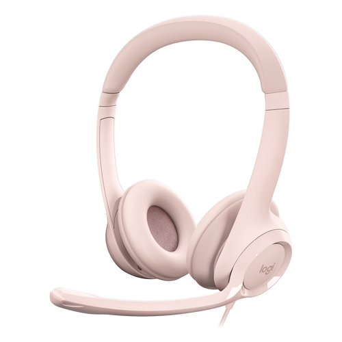 Cuffie filo Logitech 981 001281 H390 Usb Rose Rose