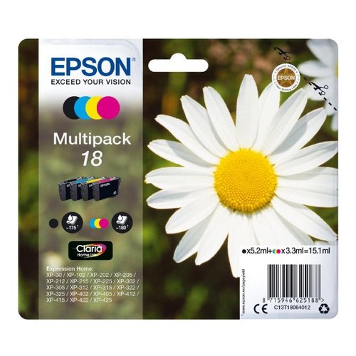 Set cartucce stampante Epson C13T18064012 SERIE MARGHERITA Multipack T