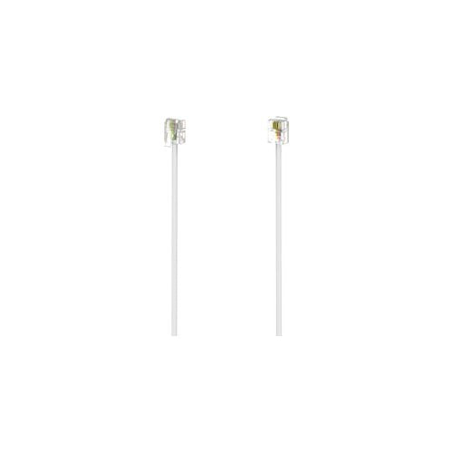 Cavo telefonico Hama 00201133 Plug 6P 4C Bianco Bianco