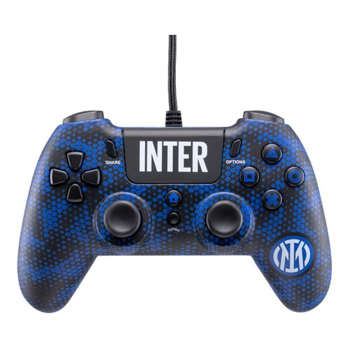 Gamepad Qubick ACP40165 PLAYSTATION 4 Fc Inter 3.0 Wired Black e Blue