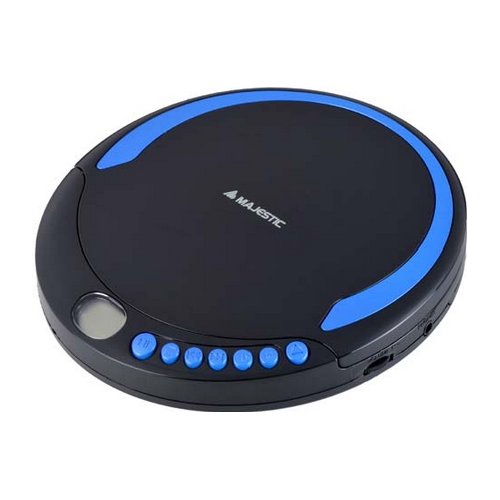 Lettore CD portatile Majestic 109550 Dm 1550 MP3 Nero e Blu Nero e Blu