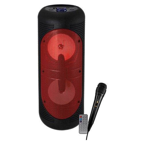 Karma Set karaoke Tws Nero e Rosso 20W HPS T252R Bluetooth Mini-jack 3,5mm, USB, MicroSD, Mic