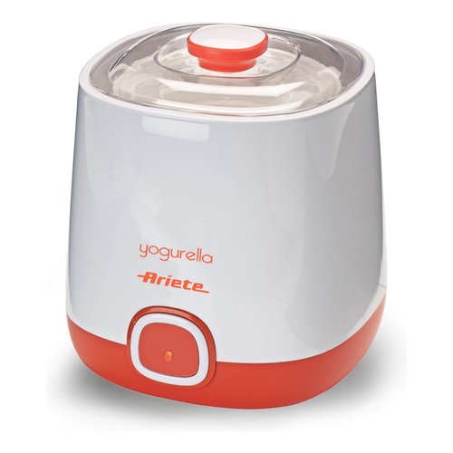 Ariete 621 Yogurtiera YOGURELLA 1 Litro, Contenitore unico, 20W, Bianco e Arancione