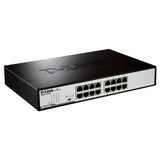 D-Link DGS-1016D/E switch di rete Non gestito Nero, Metallico